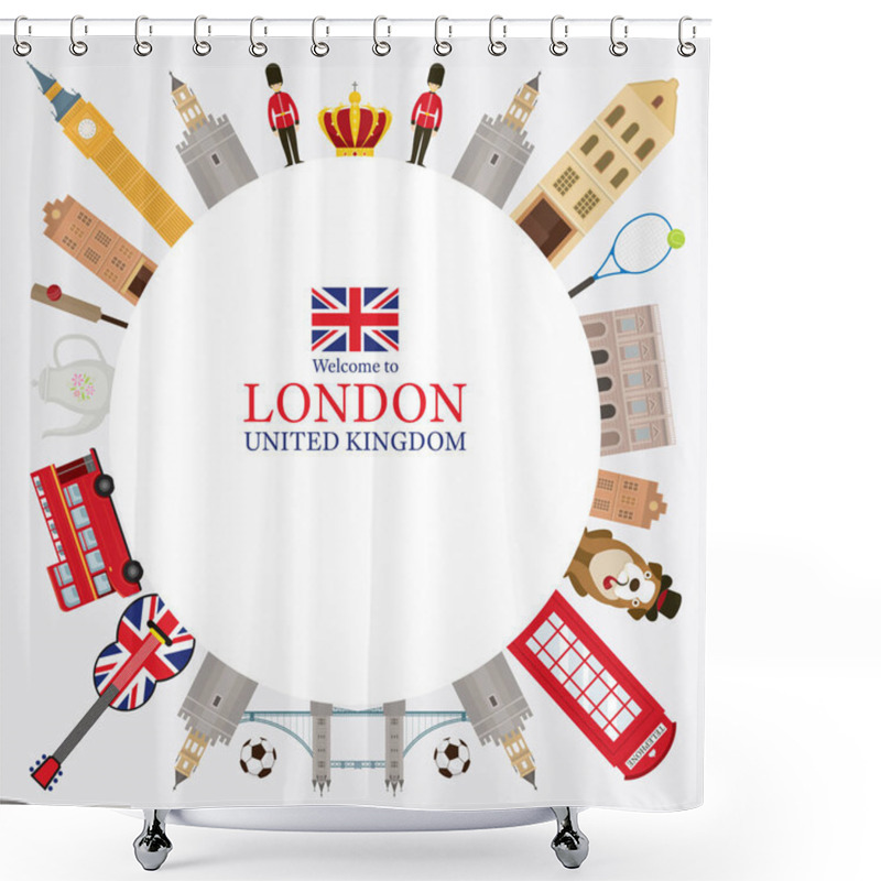 Personality  London, England And United Kingdom Tourist Attractions Frame Shower Curtains