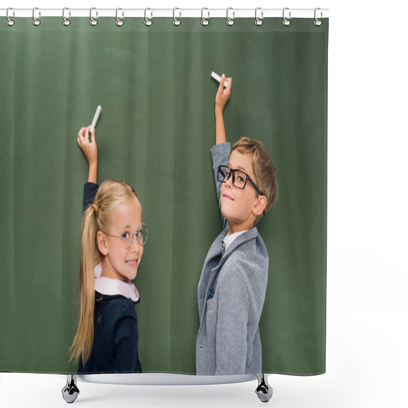 Personality  Pupils Writing On Chalkboard Shower Curtains