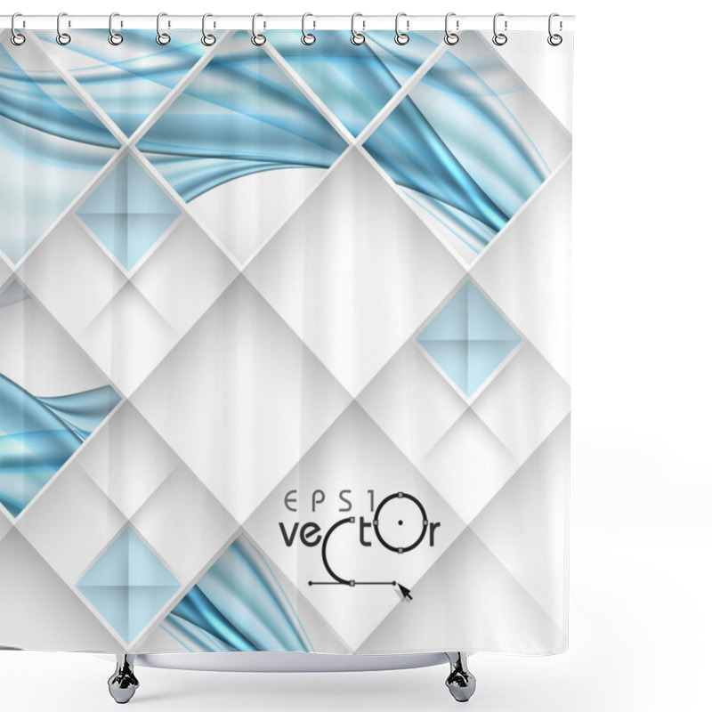 Personality  Abstract Geometrical Design Shower Curtains