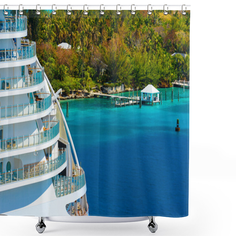 Personality  Side Of A Cruise Ship Shower Curtains