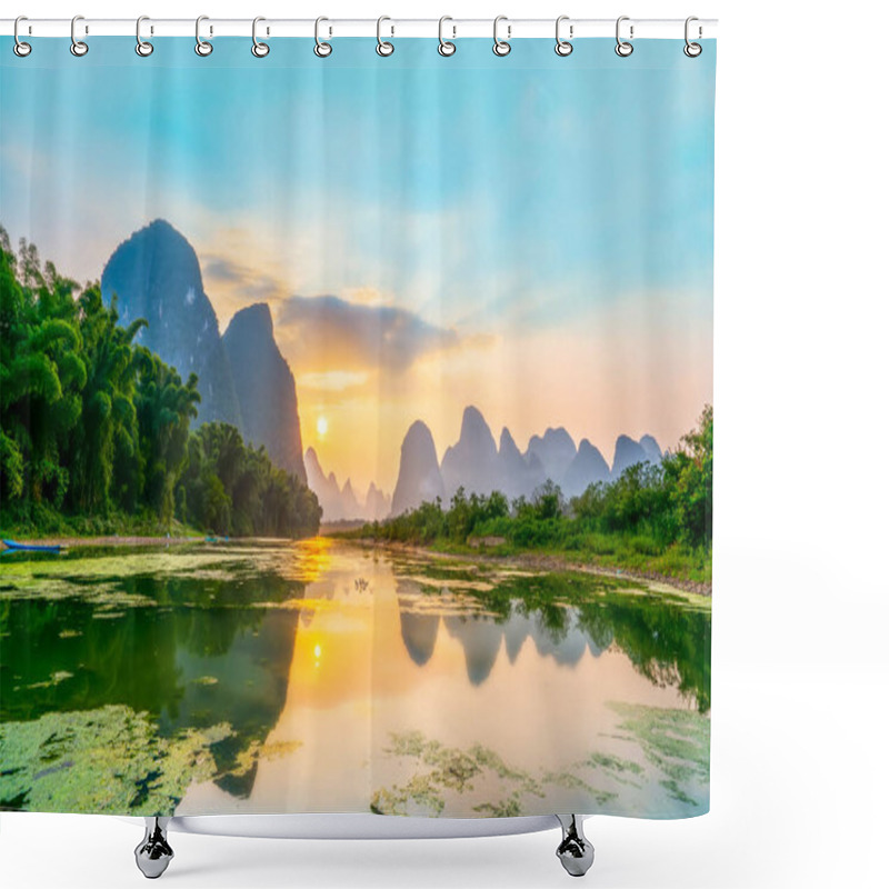 Personality  The Beautiful Landscape Of Yangshuo, Guilin Shower Curtains