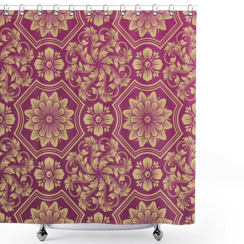 Personality  Damask Wallpaper Shower Curtains