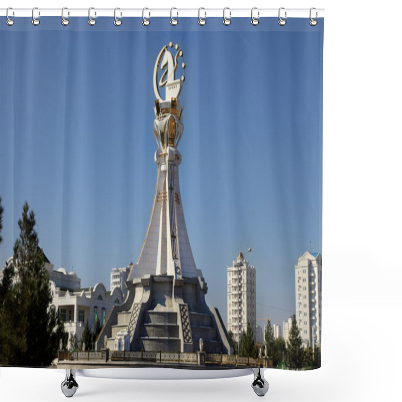 Personality  Monument 5 Th Asian Indoor Games And Martial Arts, Ashgabat (Turkmenistan) Shower Curtains