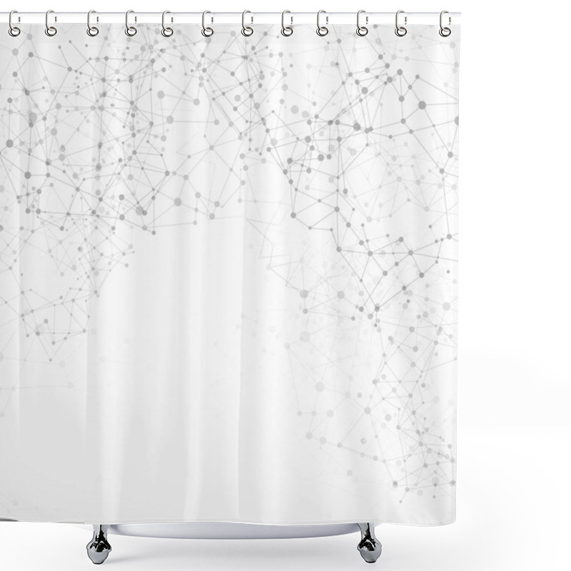 Personality  021 Abstract Background Network Connect Concept Vector Eps10 Shower Curtains