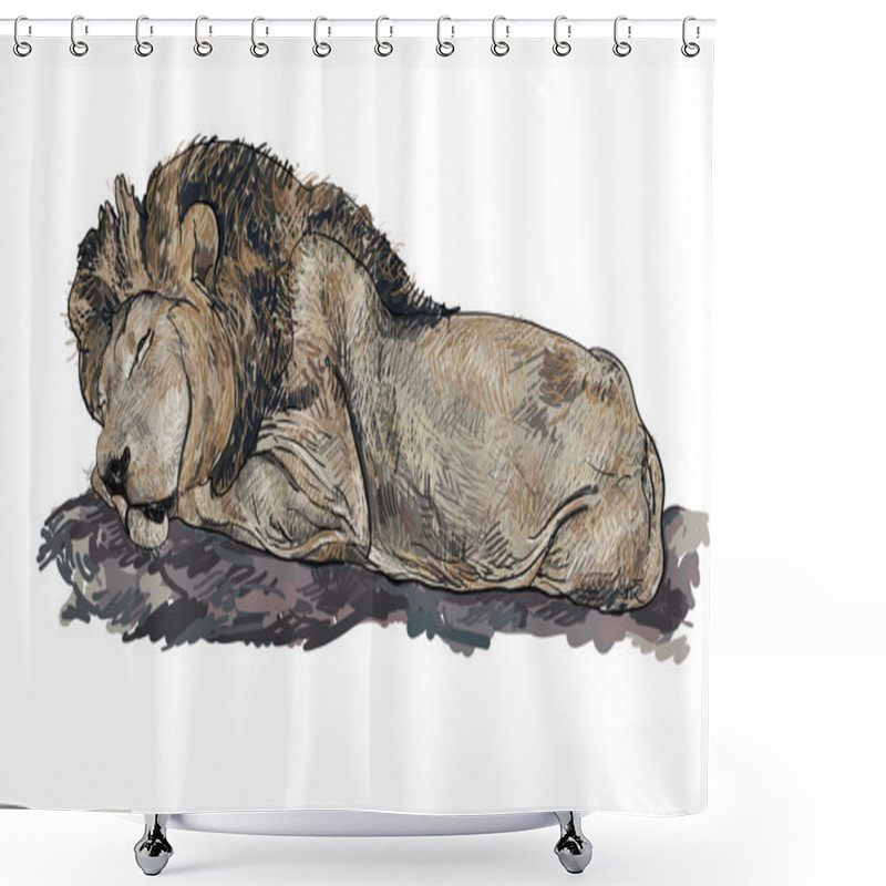 Personality  Lion Shower Curtains