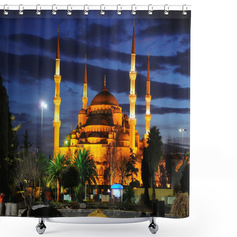 Personality  The Blue Mosque After Sunset Shower Curtains