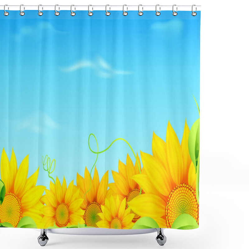 Personality  Fresh Sunflower Shower Curtains