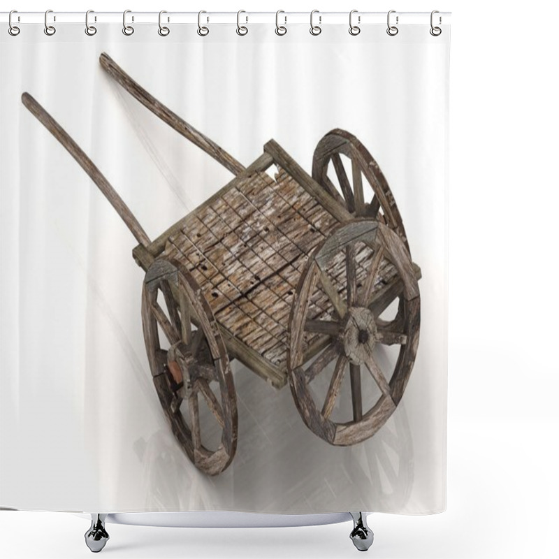 Personality  Old Wagon Cart  Shower Curtains