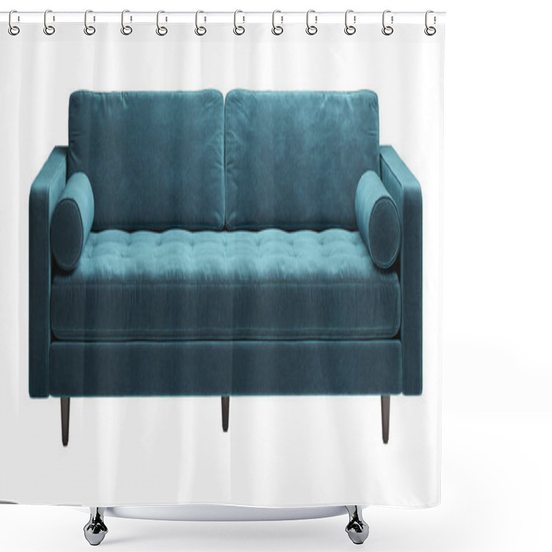 Personality  Classic Sofa Isolated On White Background.Digital Illustration.3 Shower Curtains