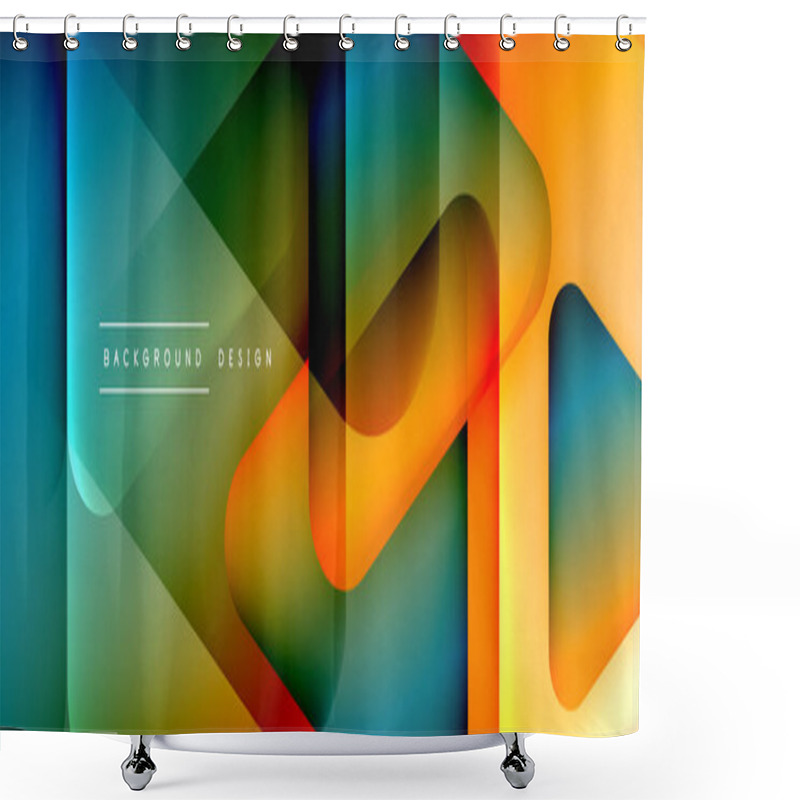 Personality  Triangle Shapes Geometric Abstract Background. 3D Shadow Effects And Fluid Gradients. Modern Overlapping Forms Wallpaper For Your Text Message Shower Curtains