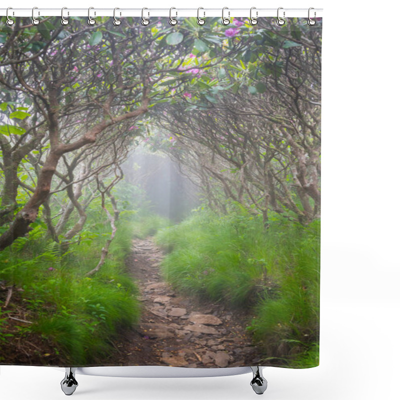 Personality  Foggy Tunnel Of Rhododendron Bushes Shower Curtains