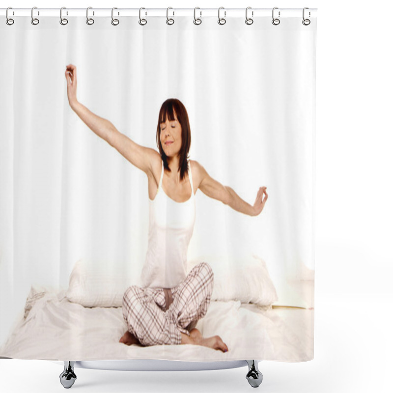 Personality  Waking Up. Shower Curtains