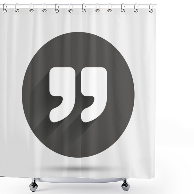 Personality  Quote Sign Icon. Quotation Mark Symbol. Shower Curtains