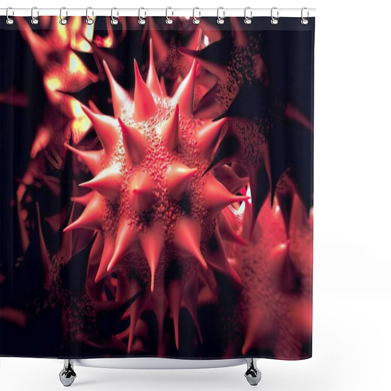 Personality  3d Illustration - Sunflower Pollen Shower Curtains