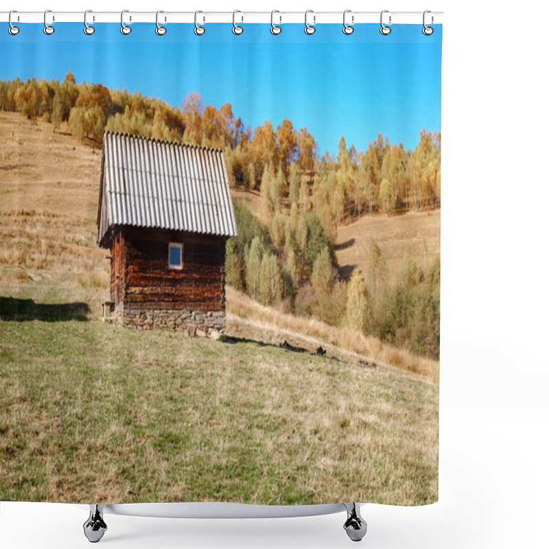 Personality  Hills In The Fall Season, Fantanele Village, Sibiu County, Roman Shower Curtains