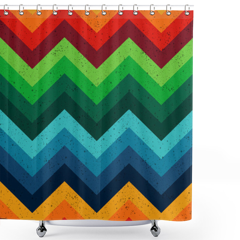 Personality  Seamless Chevron Textured Pattern Background Shower Curtains