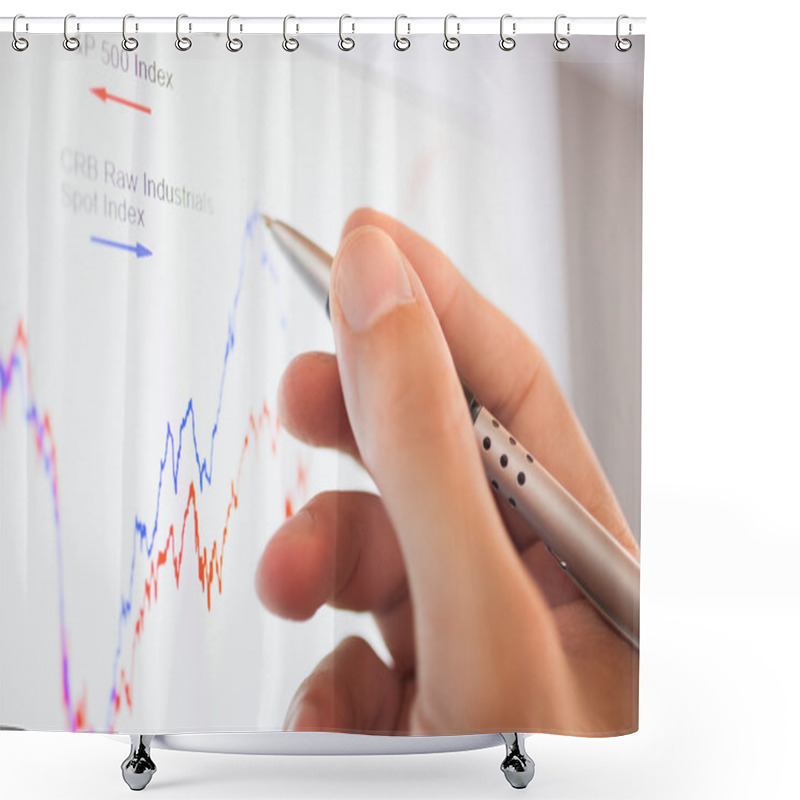 Personality  Stock Market Graph On Computer Screen Shower Curtains