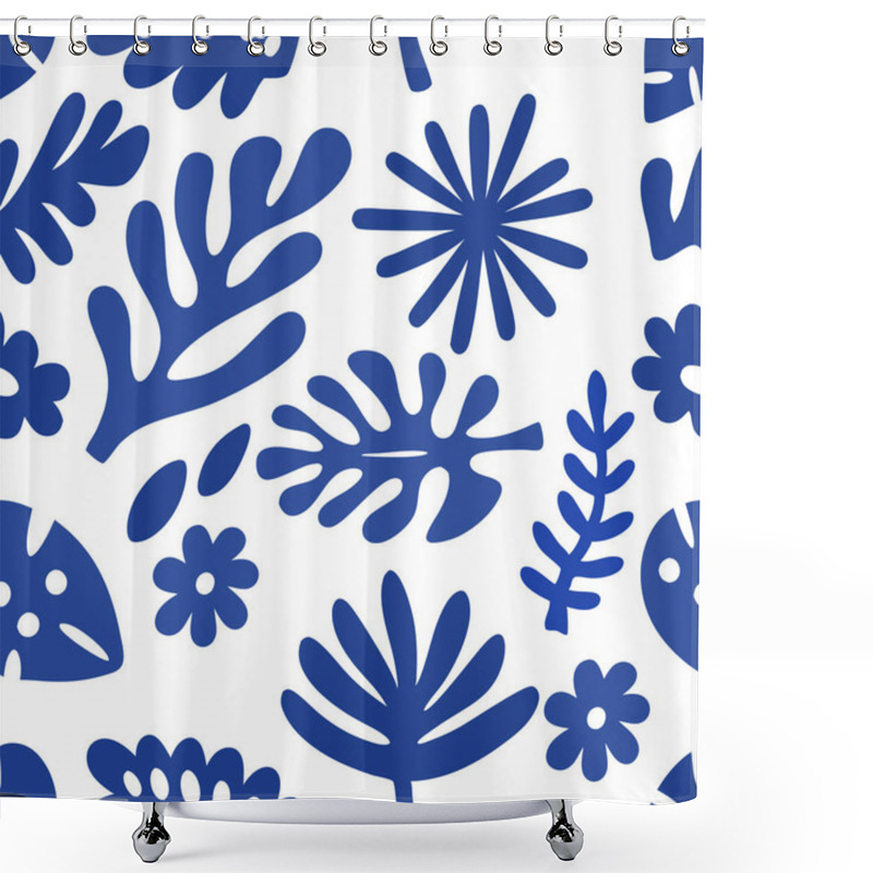 Personality  Tremdy Pattern  Background With Abstract Floral And Leaf Patterns Shower Curtains