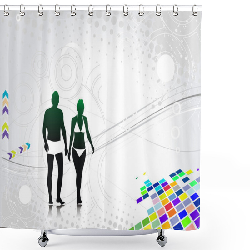 Personality  Young Couple Shower Curtains