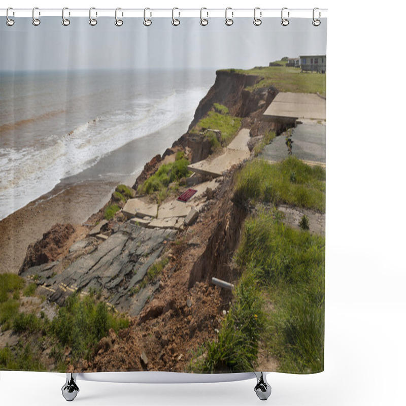 Personality  Erosion Of Cliffs Shower Curtains