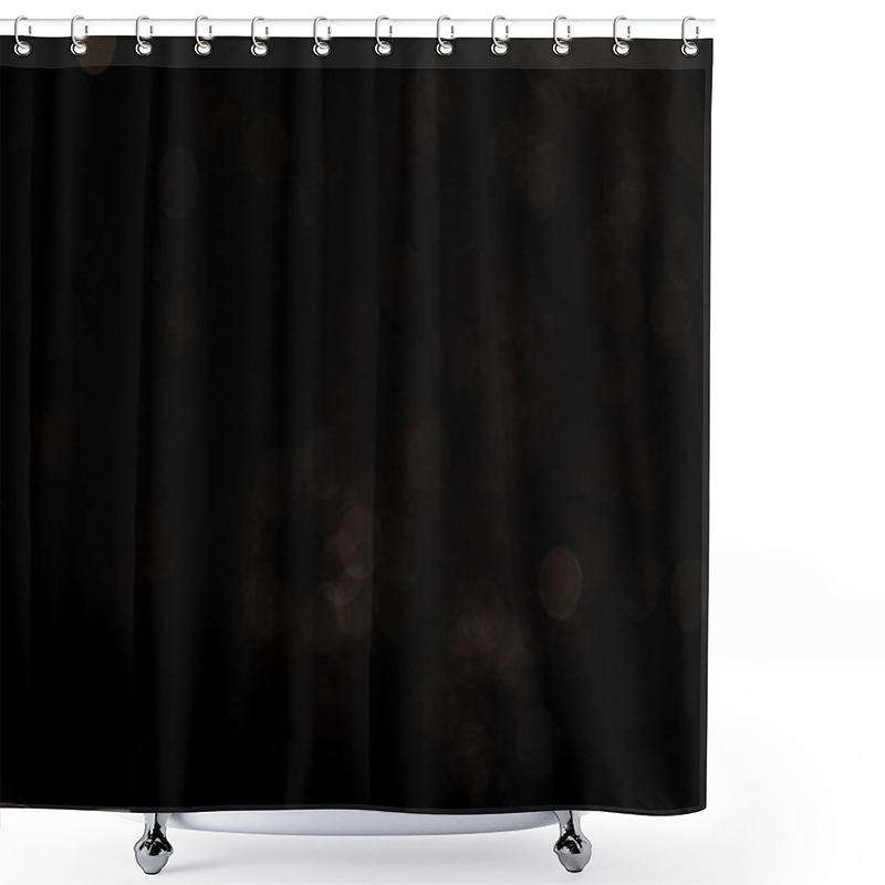 Personality  Abstract Blurred Bokeh Effect With Soft Golden Hues On A Dark Background. Shower Curtains