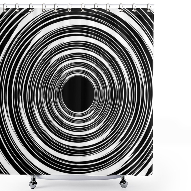 Personality  Geometric Spiral Circlespattern   Shower Curtains