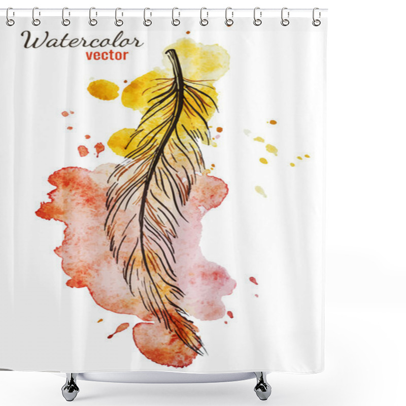 Personality  Nice Feather Shower Curtains