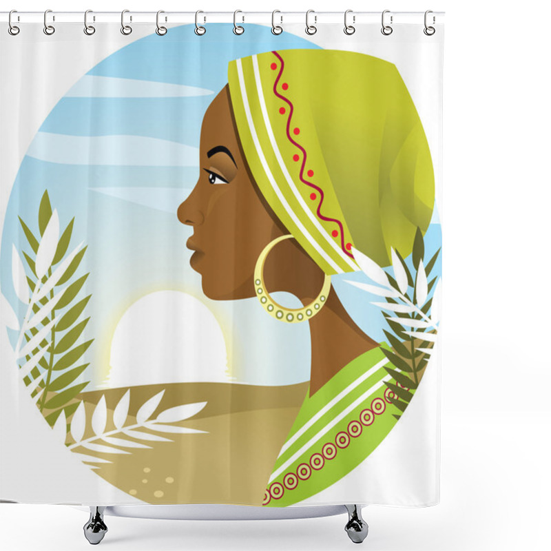 Personality  African Woman Shower Curtains