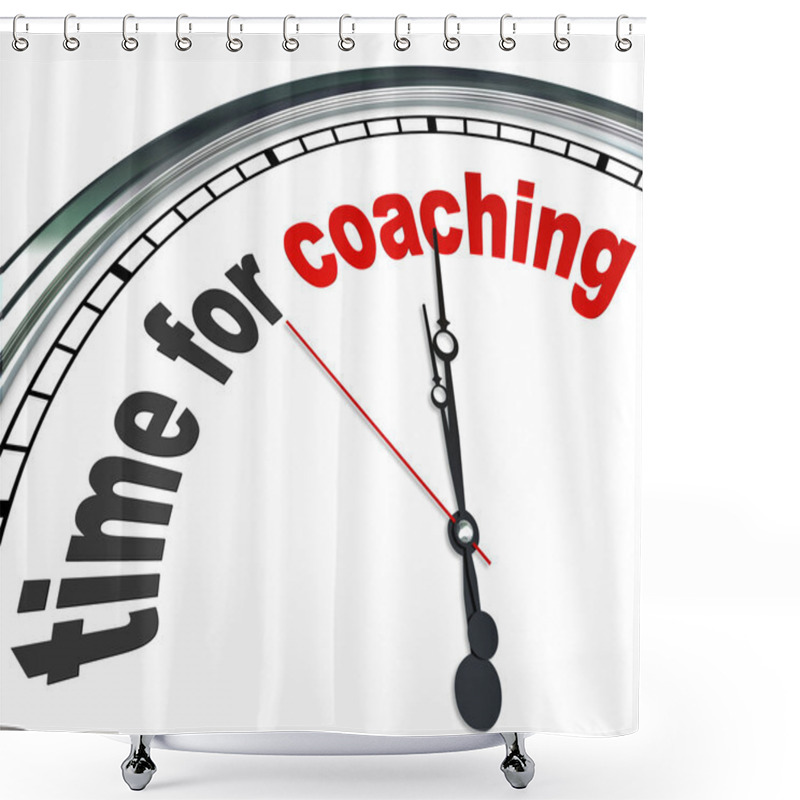 Personality  Time For Coaching Clock Mentor Role Model Learning Shower Curtains