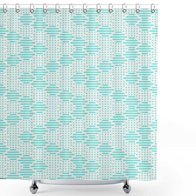 Personality  Seamless Geometric Zigzag Pattern Shower Curtains