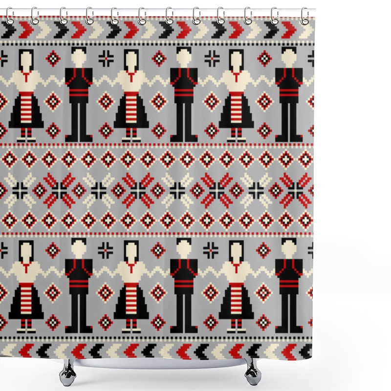 Personality  Decorative Background With Traditional Ornament Shower Curtains