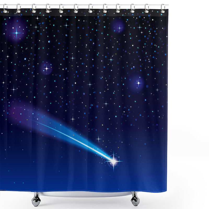 Personality  Shooting Star Shower Curtains