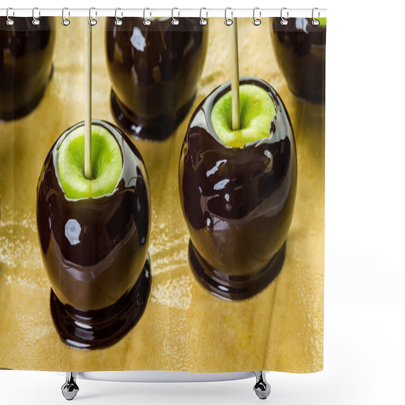 Personality  Black Candy Apples Shower Curtains