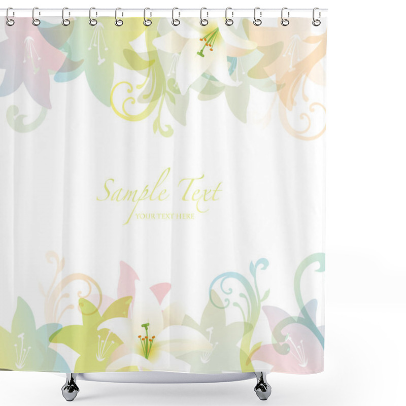 Personality  Lilies Background Shower Curtains