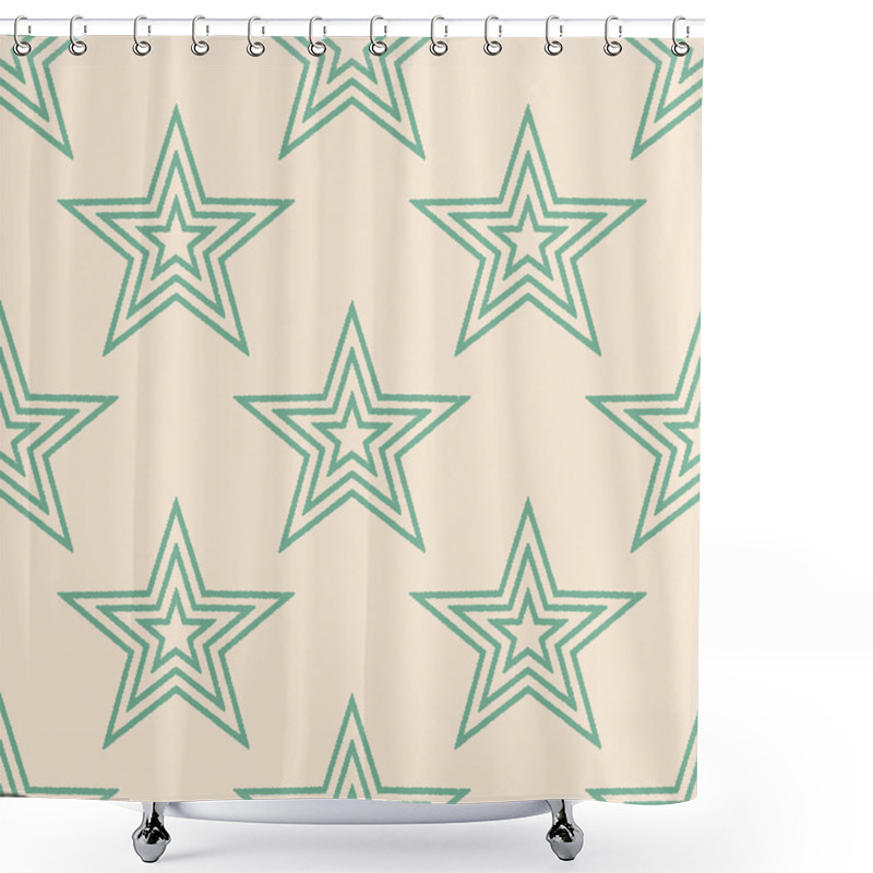 Personality  Seamless Stars Pattern Shower Curtains