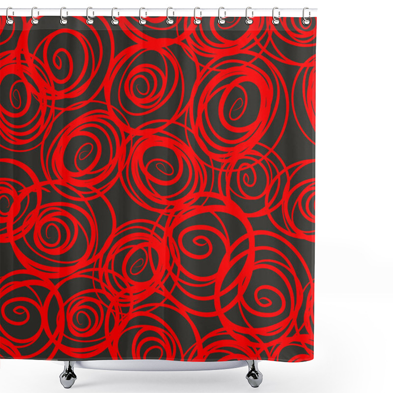 Personality  Seamless Pattern With Roses. Shower Curtains