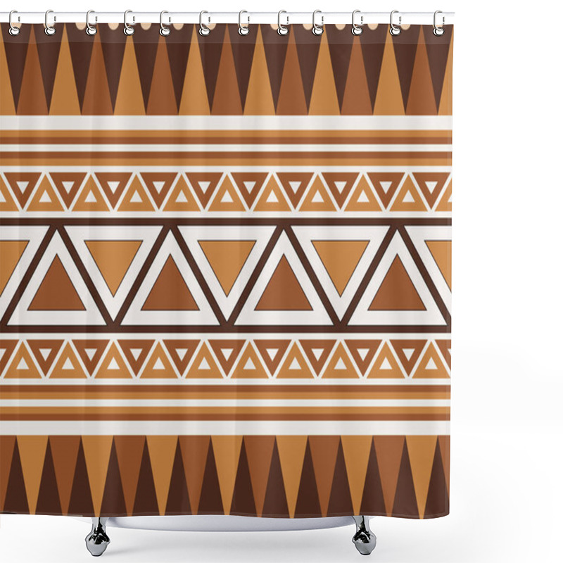 Personality  African Print Fabric. Vector Seamless Tribal Pattern. Traditional Ethnic Hand Drawn Ornament For Your Design Cloth, Carpet, Rug, Pareo, Wrap Shower Curtains