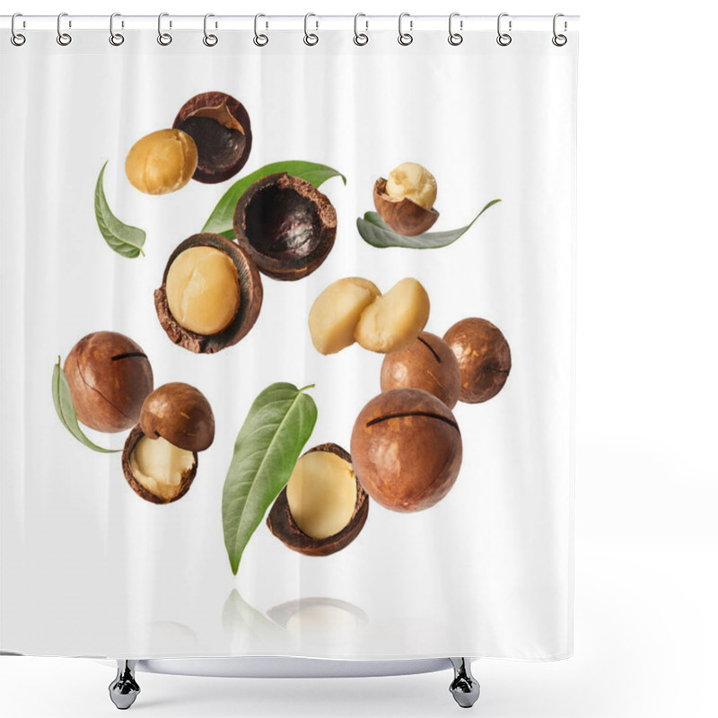 Personality  Delicious Chocolate Flying In The Air. High Resolution Levitatio Shower Curtains