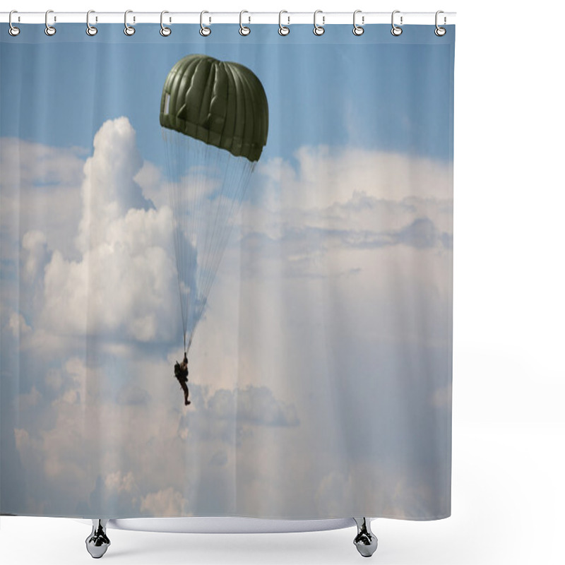 Personality  Parachutist In The War  Shower Curtains