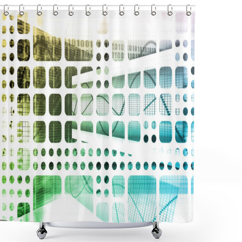 Personality  Technology Abstract Shower Curtains