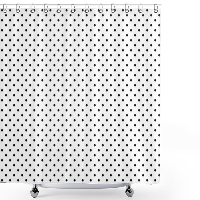 Personality  Dotted Backround Black And White Shower Curtains