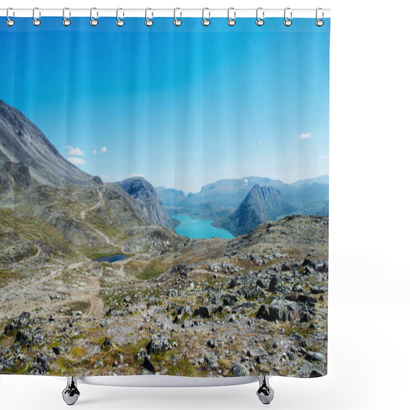 Personality  Besseggen Ridge Over Gjende Lake In Jotunheimen National Park, Norway Shower Curtains