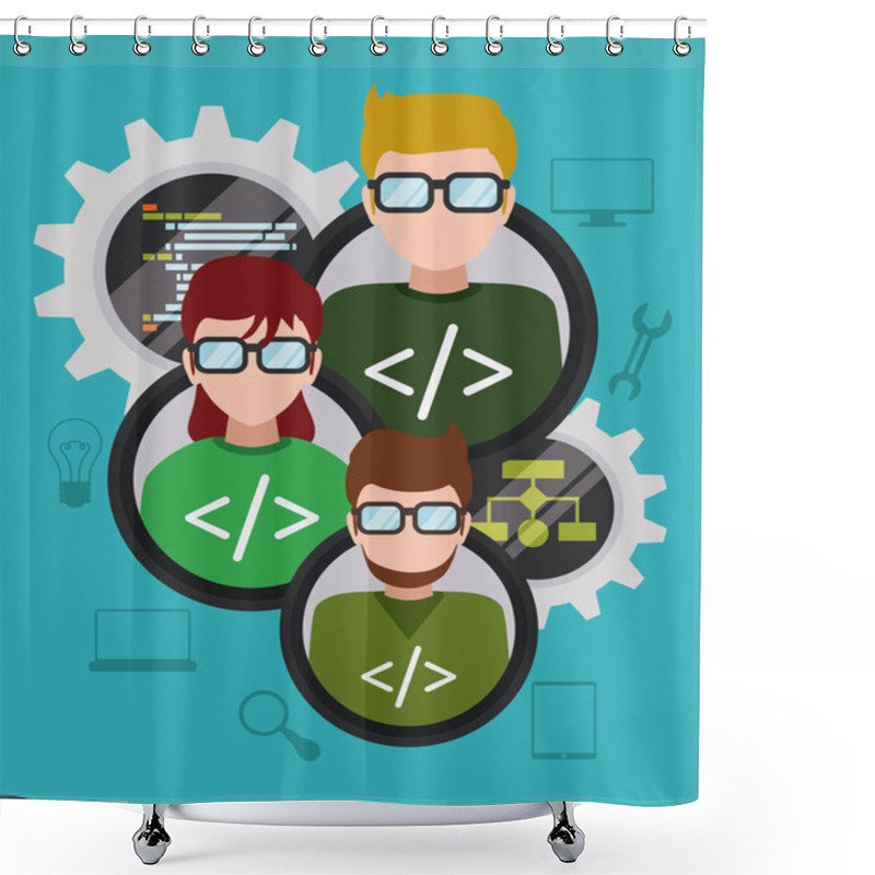 Personality  Web Developer Design. Shower Curtains