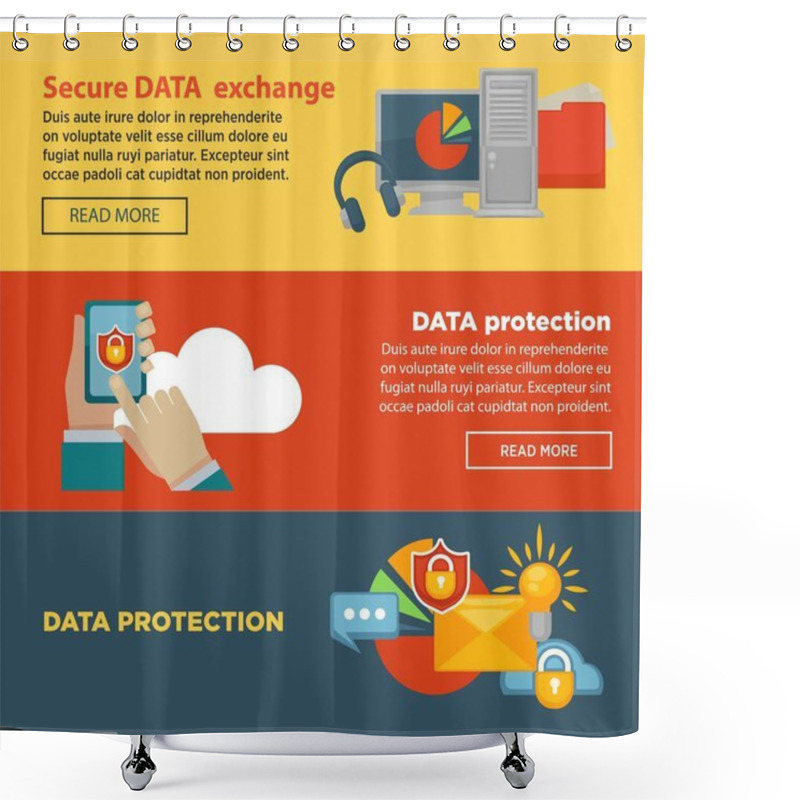 Personality  Secure Data Exchange And Protection Program Shower Curtains