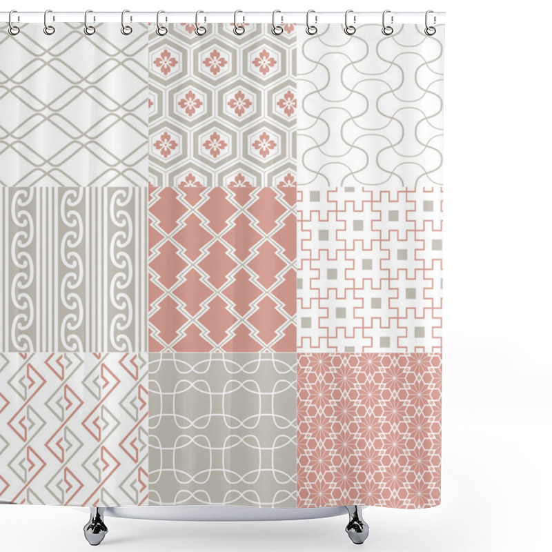 Personality  Seamless Japanese Pattern Shower Curtains