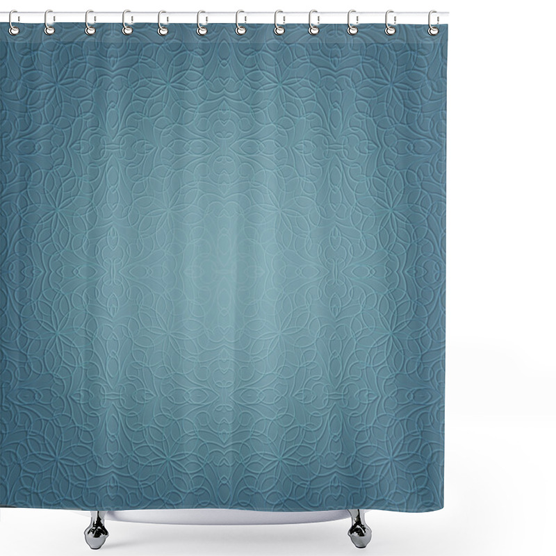 Personality  Blue Floral Background Shower Curtains