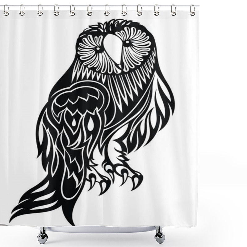 Personality  Owl - Vector Illustration. Icon Design  Shower Curtains