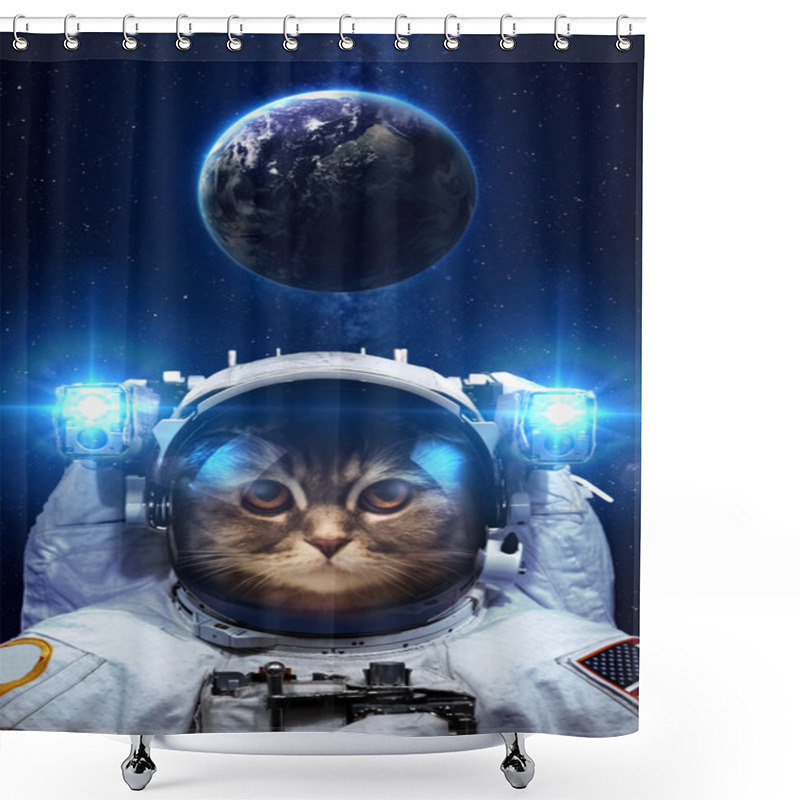 Personality  Beautiful Cat In Outer Space. Elements Of This Image Furnished By NASA. Shower Curtains