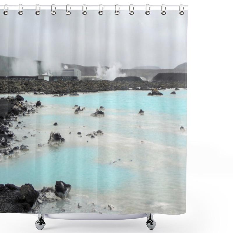 Personality  Hot Spring In Iceland Shower Curtains