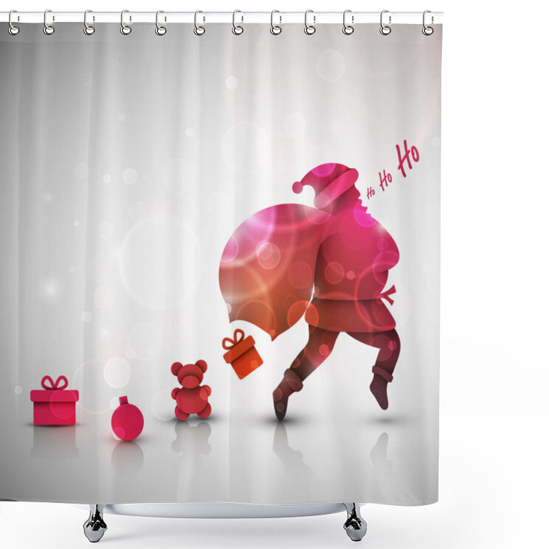 Personality  Santa Claus With Gifts Shower Curtains